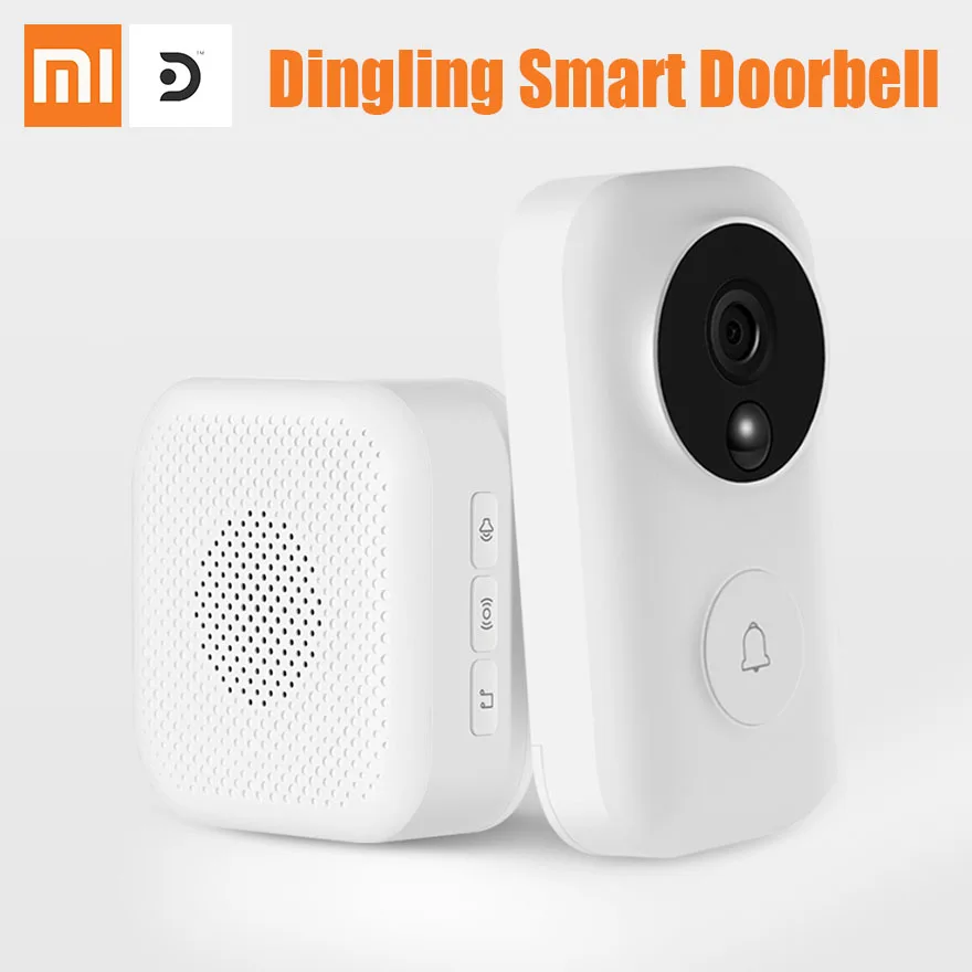 Xiaomi Mijia Dingling умный дверной звонок видеодомофон Wifi камера беспроводная 720p AI