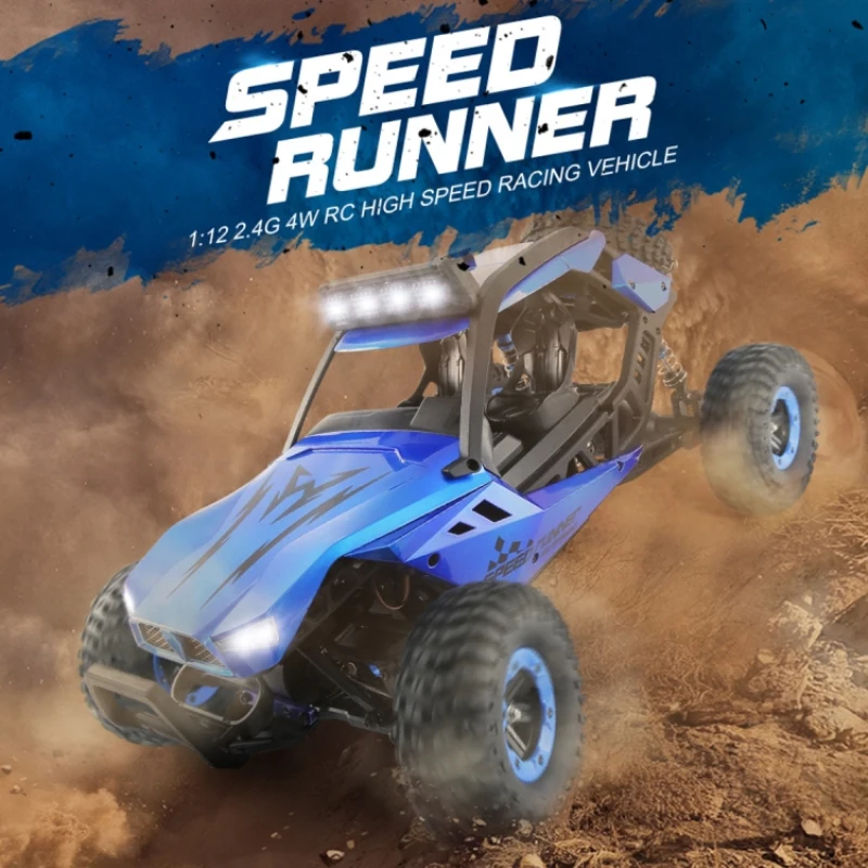 

Racing Electric Remote Control Truck Vehicle 1:12 2.4G 4WD 45KM/H RC Off-Road Desert Monster Truck with LED Light VS FY07 FY03