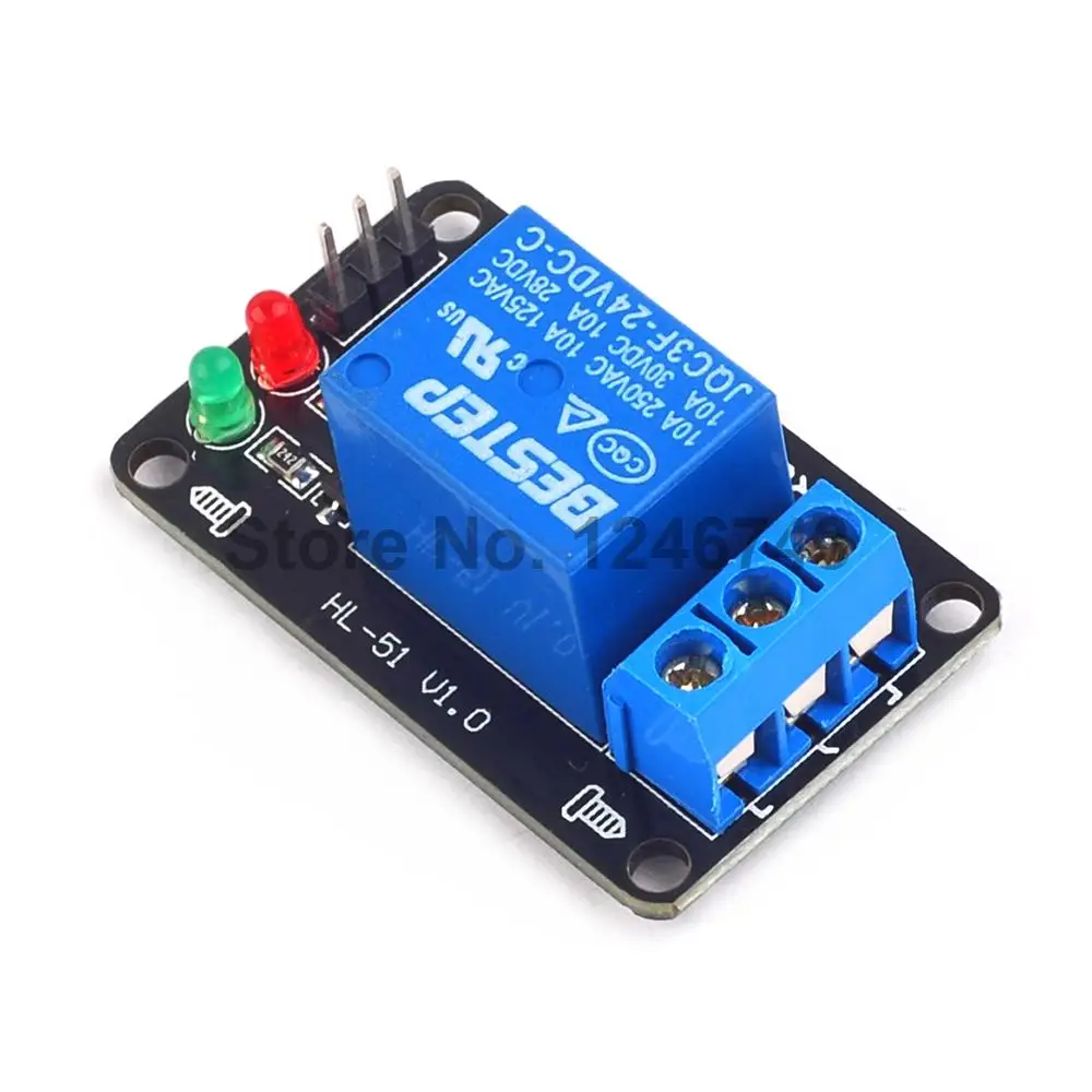 1PCS BESTEP 1 Channel 24V Relay Module with Light Low Level Trigger Blackboard