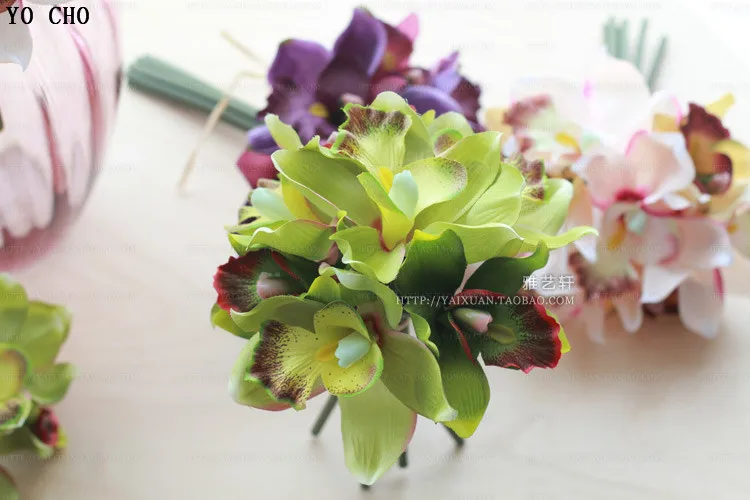7 цветочных головок/шт) искусственные цветы дешевые декоративные орхидеи цветок для украшения дома