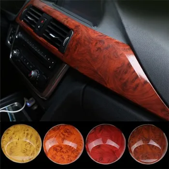

New 1Mx30cm 7 Colors Auto Decal Roll Low shrinkage Good Flatness Car Vinyl Sticker Wood Grain High Glossy Film Wrap DIY#297008