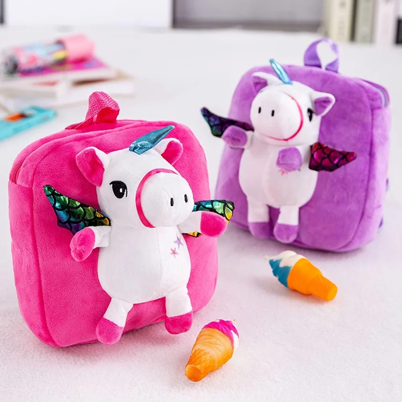 22 см Kawaii Единорог Плюшевый Рюкзак Мягкая Кукла Плюшевая сумка на плечо подарок на день рождения для детей и девочек