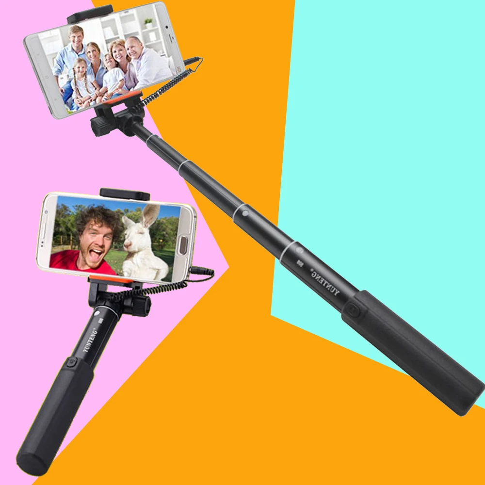 YUNTENG 808 Mini Wired Cable Handheld Self portrait Monopod Phone