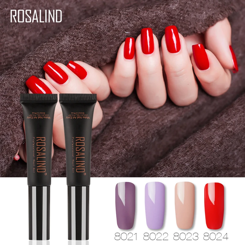 

ROSALIND Gel 1S Gel Nail Polish 8ml Solid Color Series 31-60 UV Nail Art Semi Permanent Soak-off Manicure for nails Gel lacquer