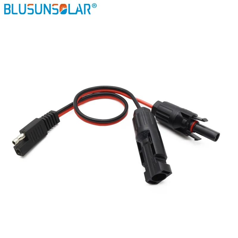 BLUSUNSOLAR 1 шт. SAE соединительный кабель с адаптером для аккумулятора 14AWG 1" DC мощность MC4 панели солнечные трейлер Штекер кабель провода - Цвет: Армейский зеленый