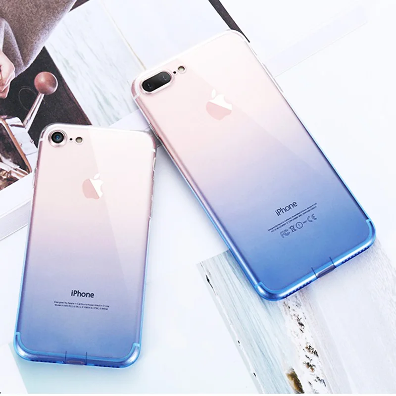 

Colorful Phone Case For iPhone 6 6s 7 8 Plus X XR XS Max Ultra Thin Soft TPU Back Cases For iPhone 5S 5 SE Cover Coque Silicone