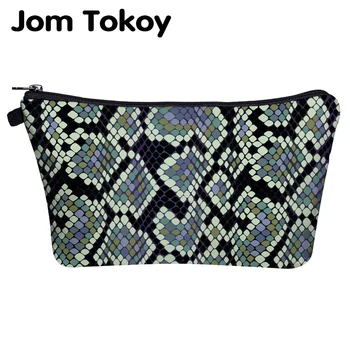 

Jom Tokoy Makeup bag Printing Serpentine Beautiful Cosmetic Bag Organizer Bag Women Beauty Bag