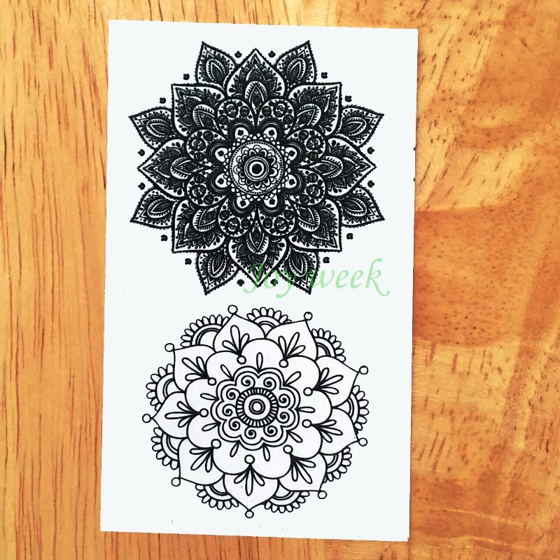 Waterproof Temporary Tattoo Sticker sexy lotus mandala totem tattoo Water Transfer fake tattoo flash tattoo for girl women