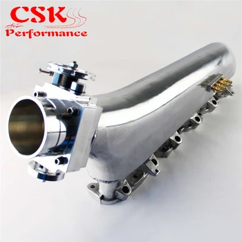 

Upgrade Polished Air Intake Manifold +80mm Throttle Body For Nissan Prtrol 4.8L Machined Blue / Silver