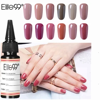 

Elite99 30ml Nude Color Gel Nail Polish For Nail Art Design Soak Off Semi-permanent Gel Varnish Need UV LED Lamp Nail Gel Polish