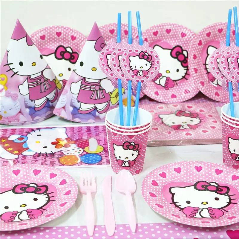 Hello Kitty 115pcs\lot Kids Birthday Party Decoration Set Party
