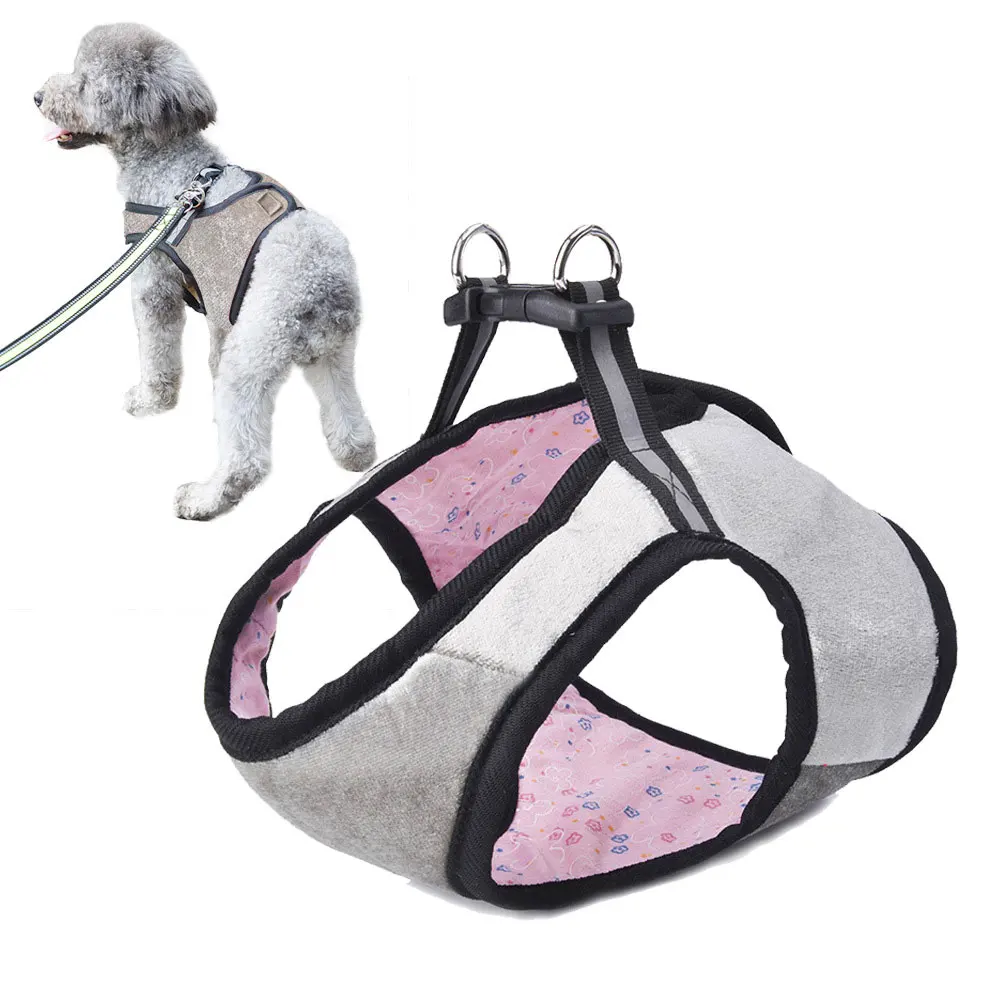 

1Pcs Soft Plush Dog Harness, Comfort Puppy Harnesses, Lightweight No Pull Pet Vest with Padded Soft