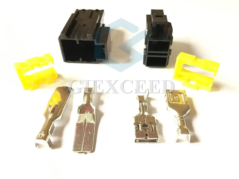 2 Sets 2 Pin Male Female Automotive Connector 9.5mm Socket Electrical