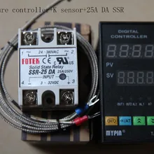 Цифровой F/C PID регулятор температуры Термостат 48WX96HX80L TA6-SNR ssr-контроль выход(1 Сигнализация)+ 2 м K термопара+ 25A SSR DA