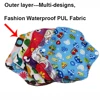 VEJYO 10PCS 10" Regular Flow Bamboo Charcoal Washable Reusable Menstrual Sanitary Cloth Pads Napkin Soft Period Pads for Women 2