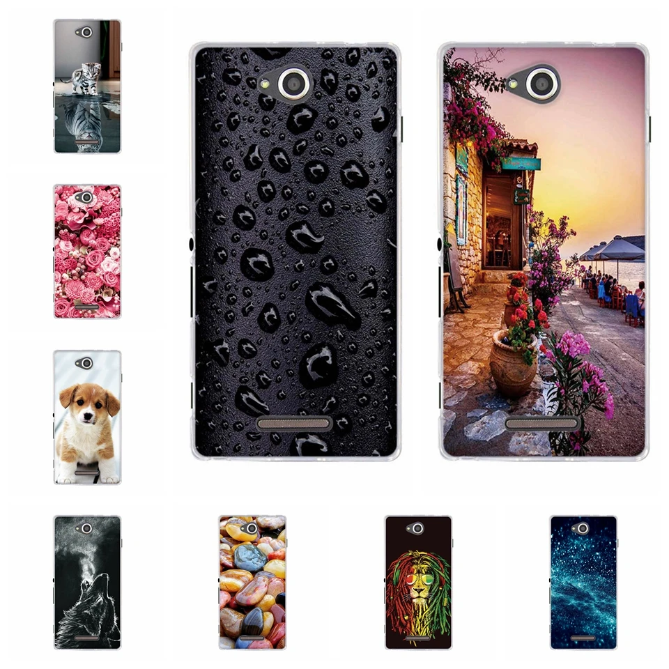 Чехол для Sony Xperia C CN3 S39H C2305 Мягкий Силиконовый ТПУ чехол-накладка ультратонкие