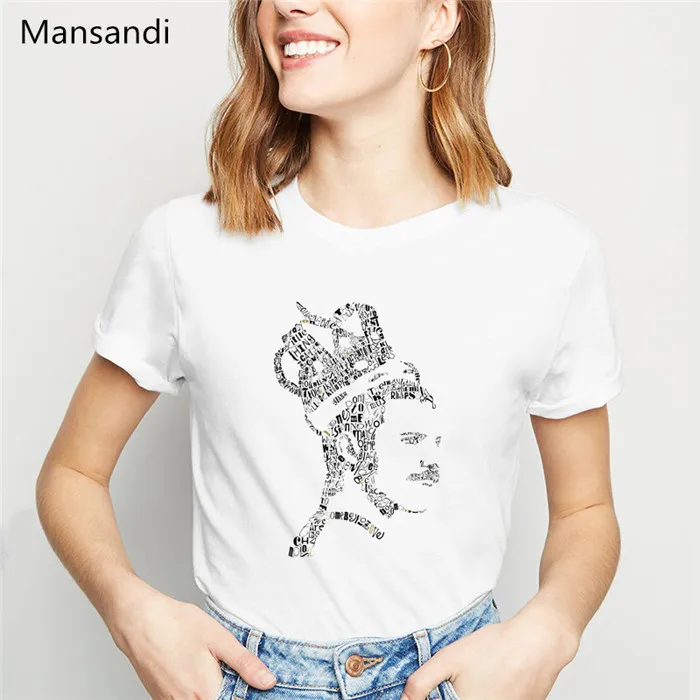 Футболка с принтом Фредди Меркьюри, женская одежда, забавная модная футболка с принтом королевы, женские летние топы, женская футболка - Цвет: Y60437