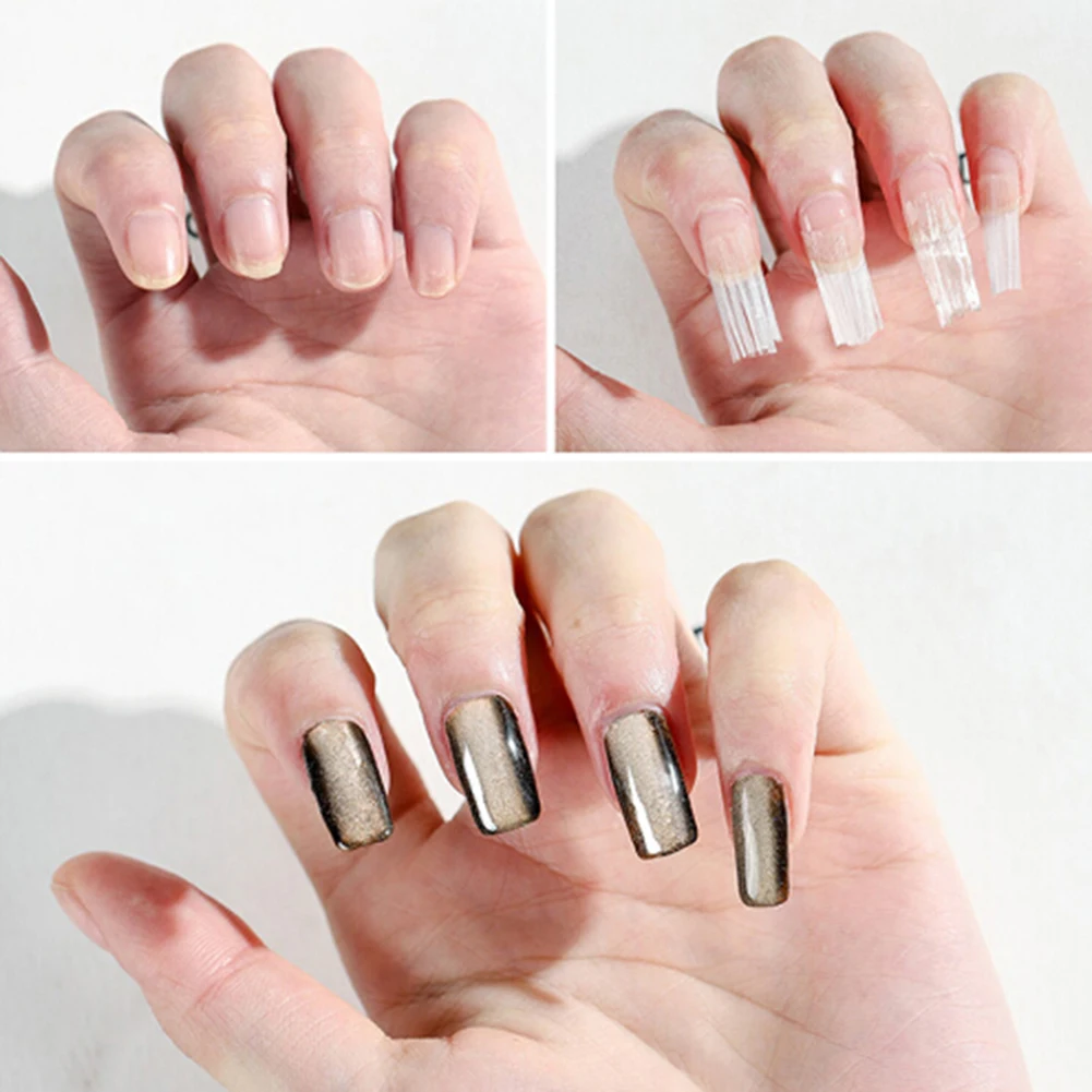 Lulaa стекловолокно наращивание ногтей фототерапия Гель Дизайн ногтей Fibernails волокно для наращивания шелка ногтей набор комплект гель-лака