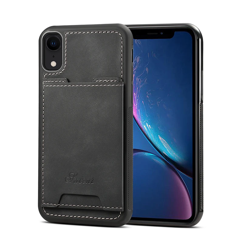 Кожаный чехол для iPhone 8 7 X XR XS Max 6 6S Plus телефона магнитный держатель карт