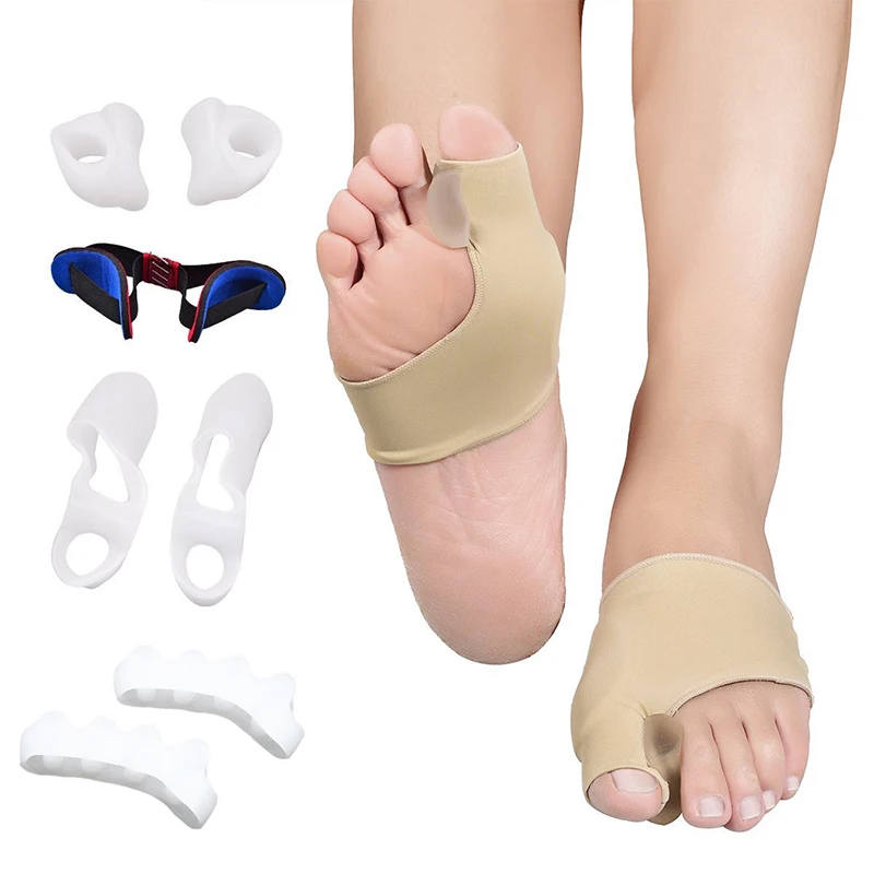 Hallux Valgus Multifunctional 9 Pcs Separators Feet Valgus Correction Sock Toe Silicone Gel