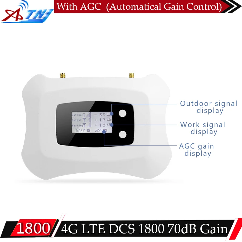 ATNJ 70dB Смарт 1800 МГц 4G ретранслятор диапазона 3 LTE усилительсигнала GSM DCS сотовый