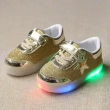 kids LED Luminous shoes boys girls sneakers casual flat children shoes non slip light flash kids shoes boys shoes Eur size 21-30