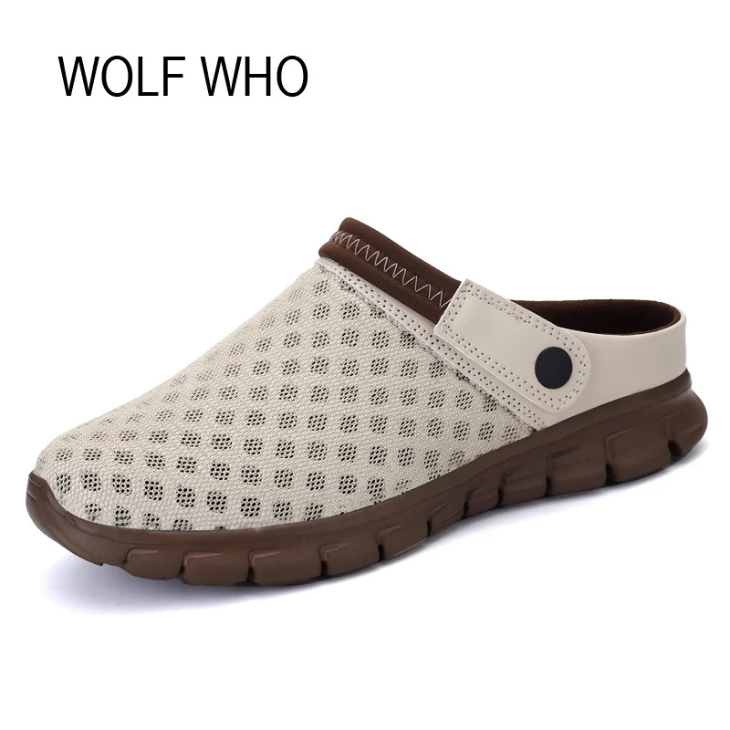 Wolf Who Summer Women Air Mesh Water Breathable Beach Shoes Platform Casual Ladies Krasovki Slipony Slip
