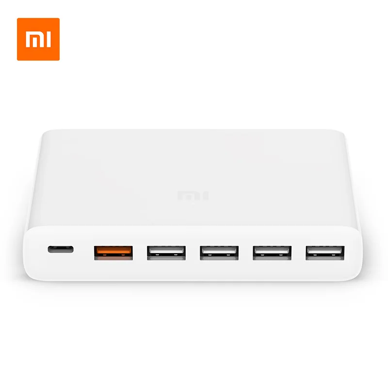 Оригинальное зарядное устройство Xiaomi Mijia USB C 60 Вт Type C и USB A, 6 портов, выход, двойной QC 3,0, быстрое зарядное устройство для смартфонов и планшетов|Смарт-гаджеты|   | АлиЭкспресс