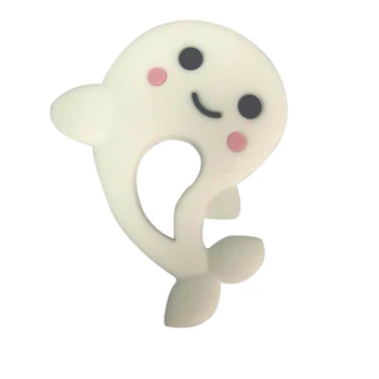 

10pcs Safe Cartoon Baby Teethers BPA Free Cute Animal Dolphin Infant DIY Teether Toddler Silicone Chew Charms Kids Teething Toys