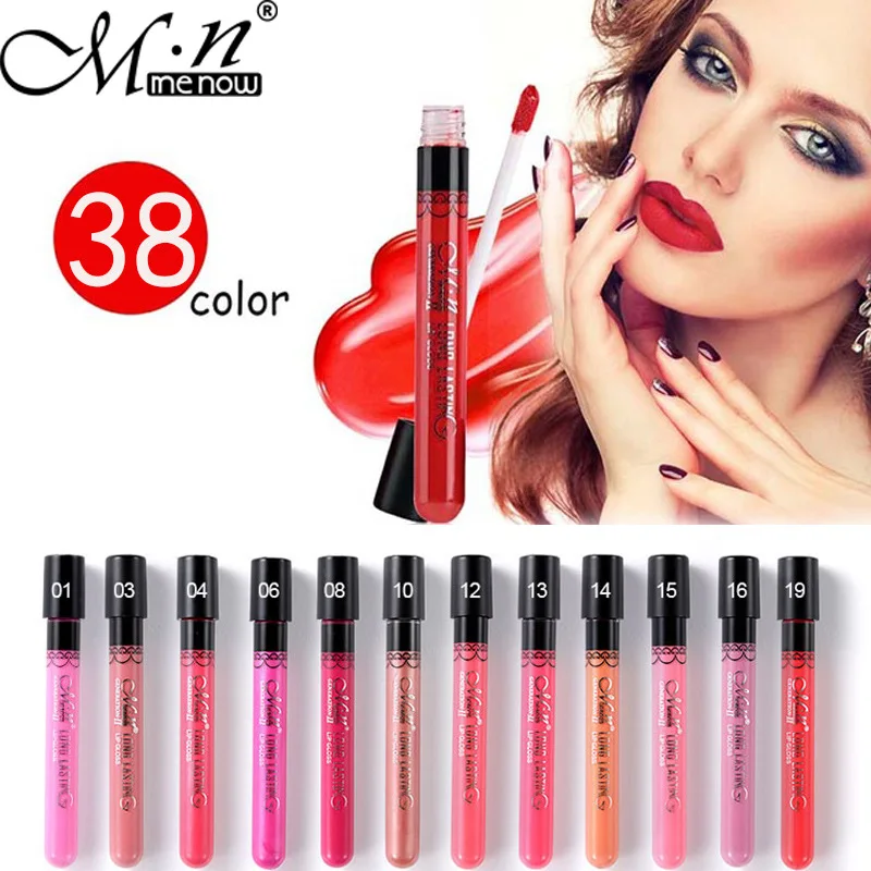 

Hot M.N matte lipstick nonstick cup does lipstick makeup beauty colors waterproof long lasting dry lips