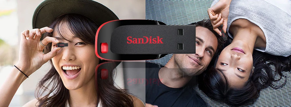 SanDisk USB флешка лезвие Форма U диска 4ГБ 8ГБ 16ГБ 32ГБ 64ГБ 128 ГБ флэшки USB 2,0 Memory Stick SDCZ50 для планшета и телефона