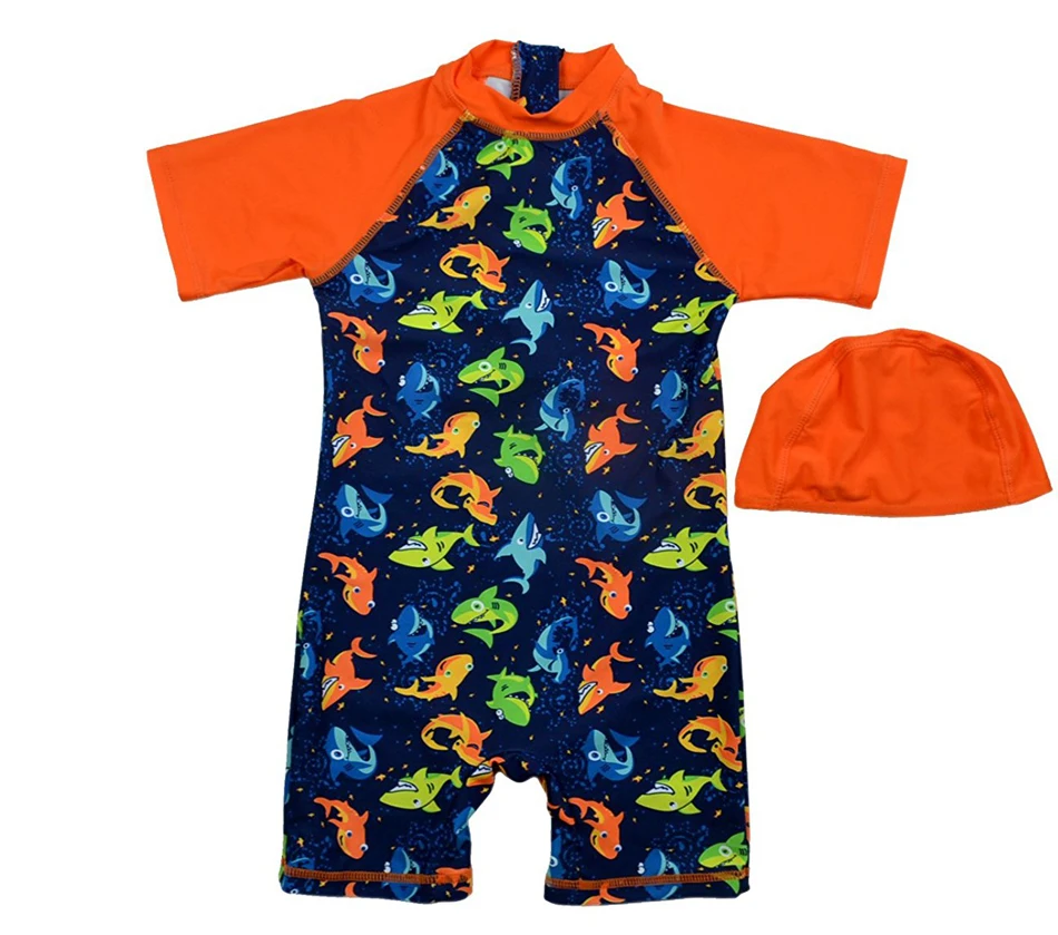 Infant Baby Boys Shark One Piece Sunsuits Beach Swimwear