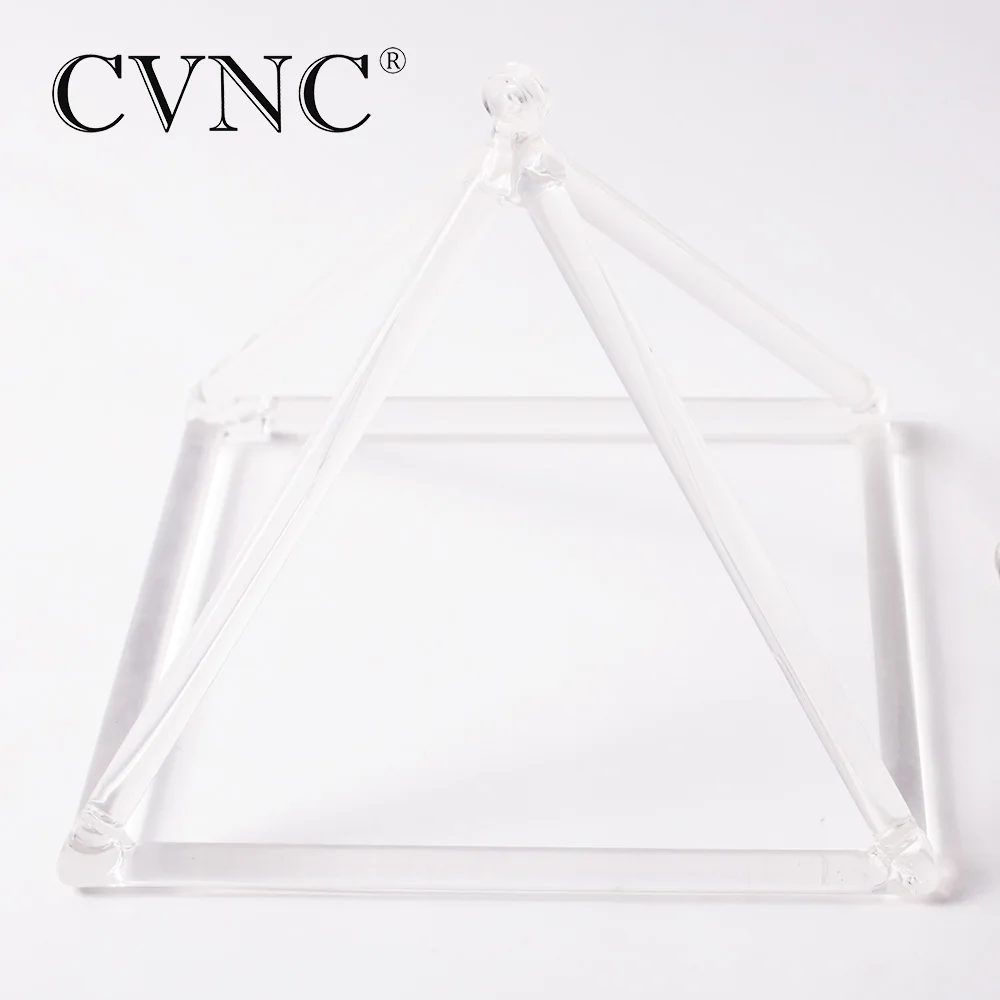 CVNC 14 дюймов чакра прозрачная кварцевая Поющая Пирамида