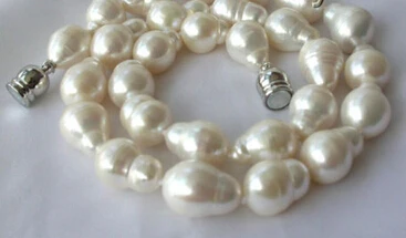 

FREE SHIPPING RHJ0068 baroque white freshwater cultured pearl necklace