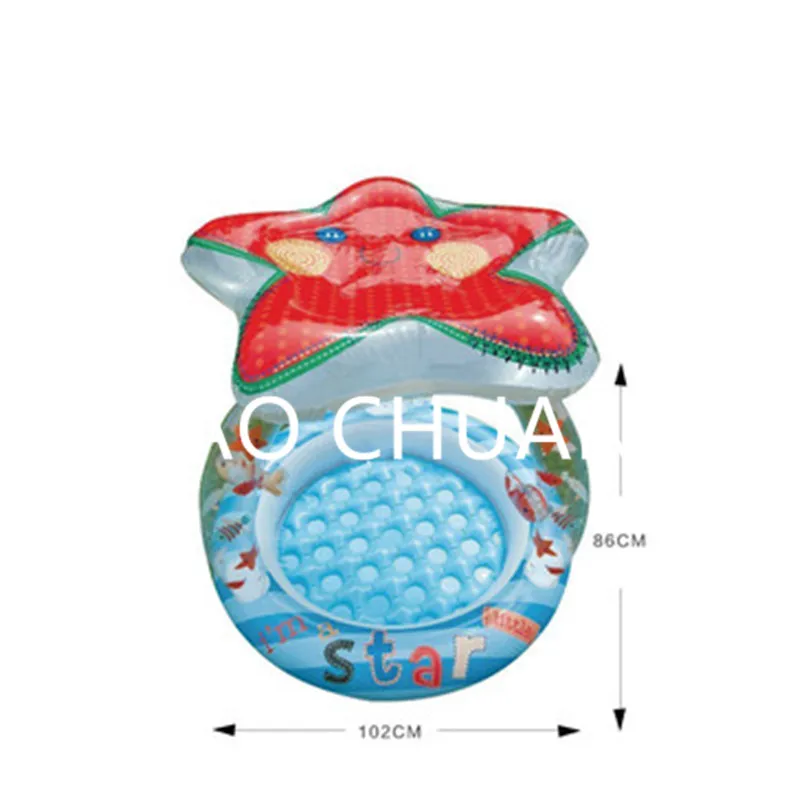 

Cartoon Printing Starfish Swimming Pool Inflatable Bath Tub Baby Sun-shade Paddling Pools PVC Thicken Water Toys G976