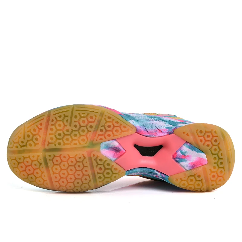 Пара бадминтон обувь зеленый фиолетовый теннисные кроссовки резиновая подошва мужская обувь для спорта противоскользящие удобные кроссовки