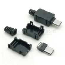 10pcs Micro USB 5 Pin T Port Male Plug Socket Connector&Plastic Cover for DIY Dropshipping Top Sale