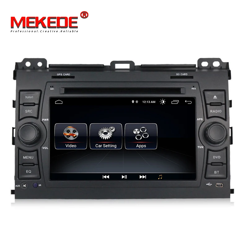 Best MEKEDE 1024x600 HD Car Multimedia player 2 din Auto DVD android 8.1 7 Inch For Toyota/Prado 120 2004-2009 Radio GPS BT RDS 1