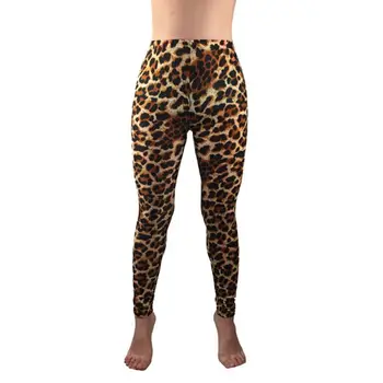 

Leopard Print Leggings Women Fashion Spring Autumn Casual Slim Mid Waist Elastic Leggings Female Pencil Pants 2019 New Arrival