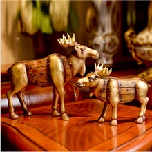 D креативные предметы интерьера Свадебные пары оленей животных Смола украшения простые современные ремесла мягкие украшения комнаты