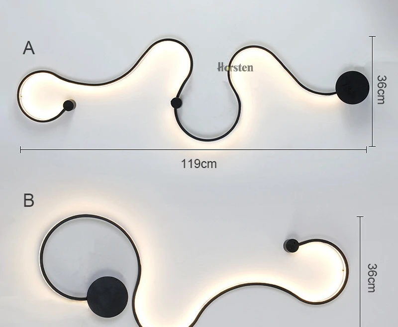 Creative Postmodern Minimalist LED Wall Light Personalized Nordic Wall Lamp For Bedroom Living Room Corridor Hotel Restaurant (19)
