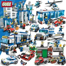 GUDI City Police Series Building Blocks Compatible Helicopter car Figures Bricks Assembled Toys Educational Children Gifts GUDI City Police Series Building Blocks Compatible Helicopter car Figures Bricks Assembled Toys Educational Children Gifts