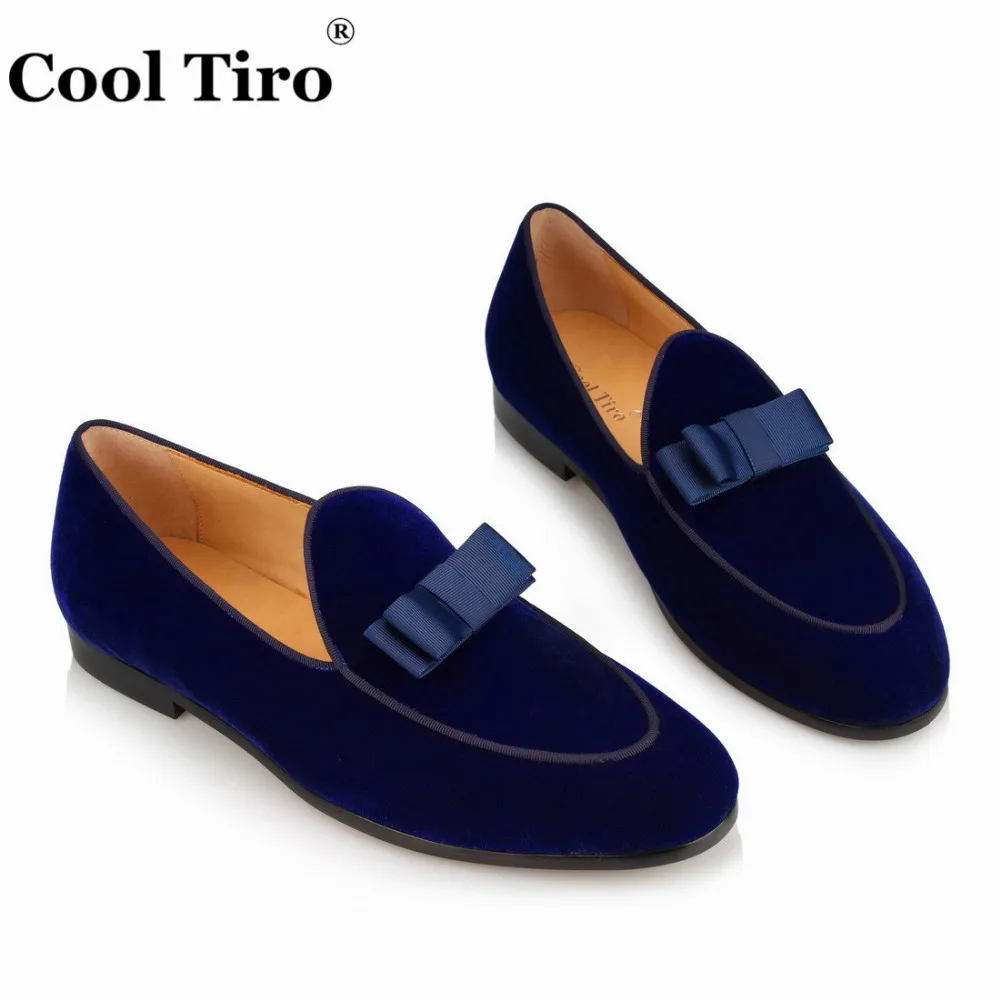 blue velvet  loafers Bow (5)