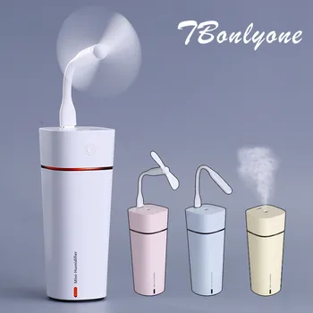 

TBonlyone 240ML Humidifier 3 in 1 Air Humidifier Water Soluble Oil Aroma Diffuser Ultrasonic Car Humidifier with Light & Fan