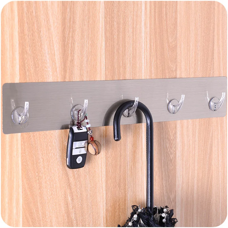 5 позиций настенные стикеры Крючки Многоцелевой крючок для кухни ванной стойки