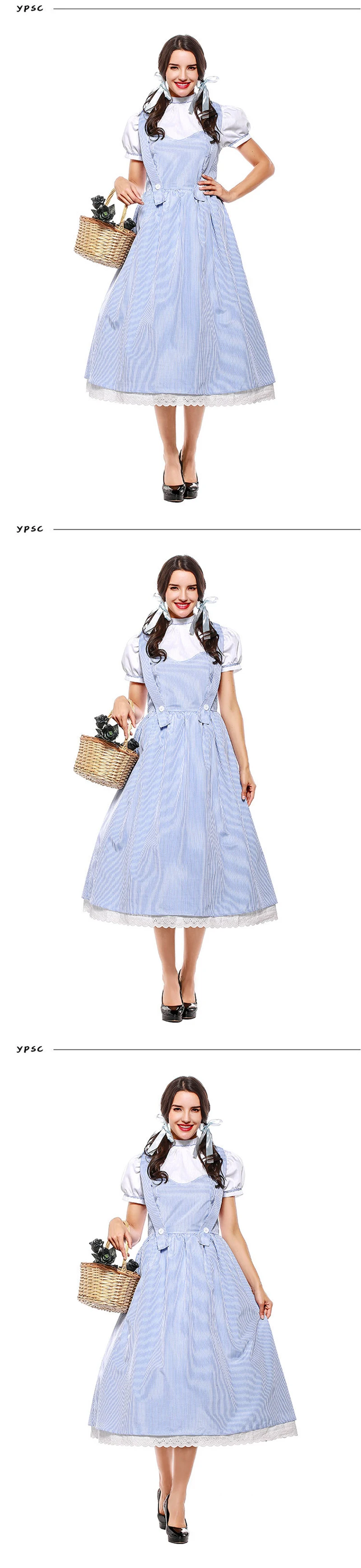 Плюс Размеры Dorothy с персонажами мультфильма «Волшебник страны Оз» семейная одежда взрослым Для женщин Dorothy принцесса горничной Наряжаться костюмная вечеринка на Хэллоуин платье наряд