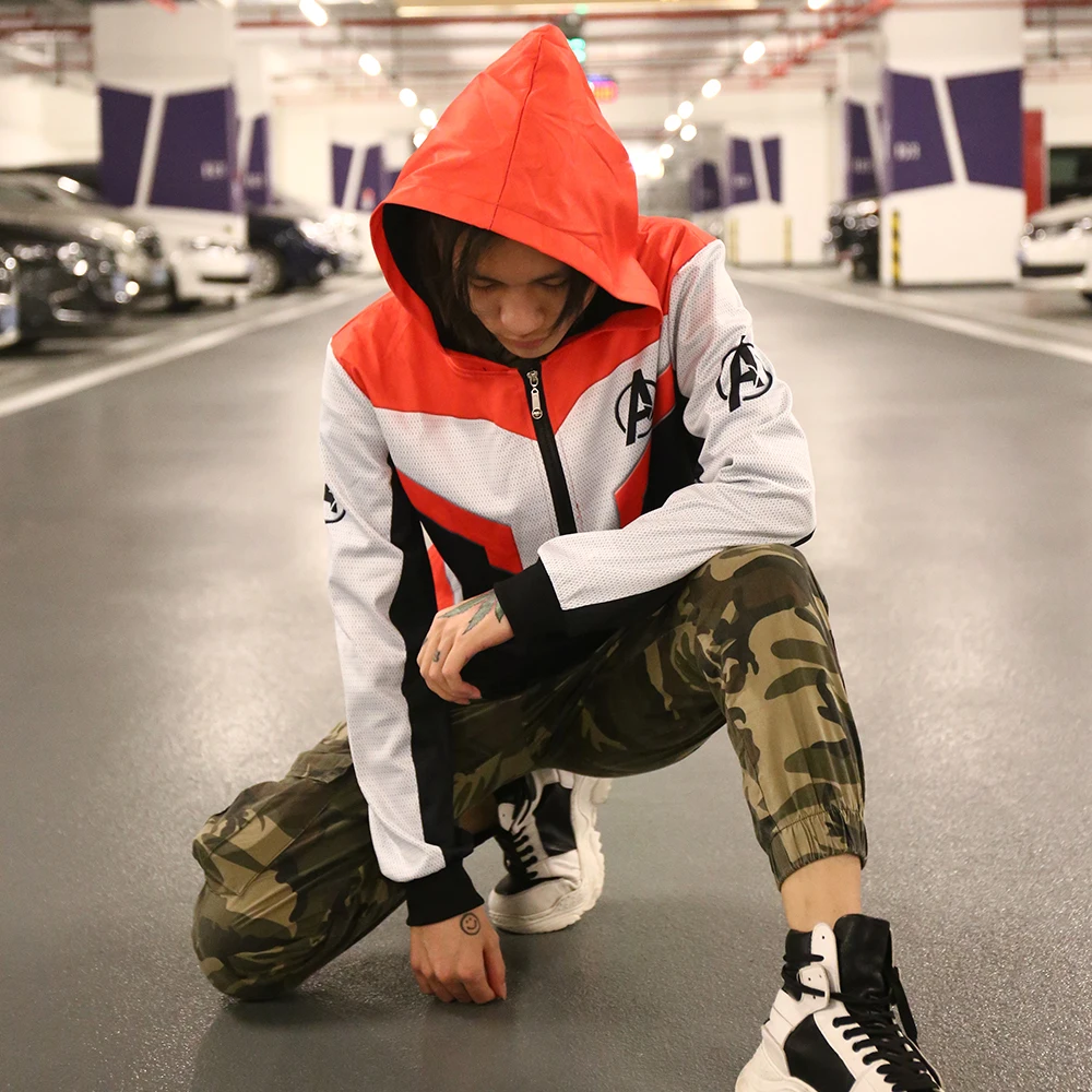 Original Version The Avengers Endgame Quantum Realm Jacket Advanced Tech Hoodie 2019 New Superhero Iron Man Hoodies Suit Casual