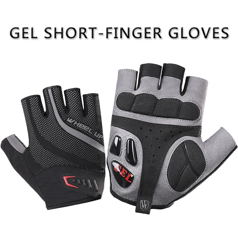 WHEEL UP Half Finger Gloves Ultralight Cycling Gloves Non slip Outdoor