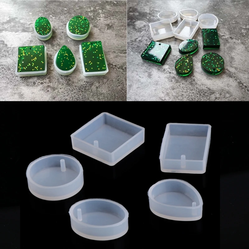 5 шт. силиконовые формы Craft смола ожерелье кулон DIY ювелирных