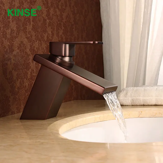 Kinse Contemporary Oil Rubbed Bronze Bathroom Sink Faucets With Kinse Contemporary Oil Rubbed Bronze Bathroom Sink Faucets With Waterfall Outlet